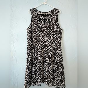 I LE New York black and white polka dot dress